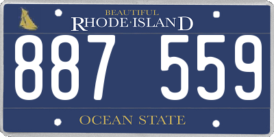 RI license plate 887559