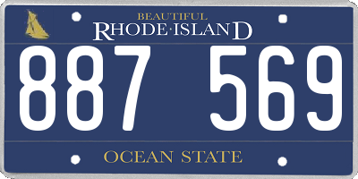 RI license plate 887569