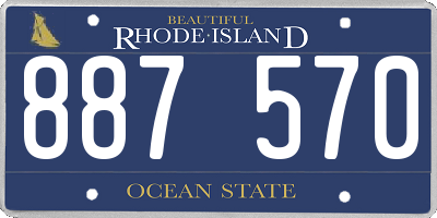 RI license plate 887570