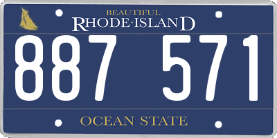 RI license plate 887571