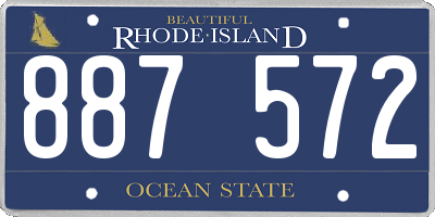 RI license plate 887572