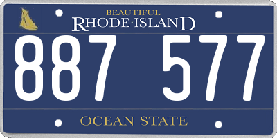 RI license plate 887577