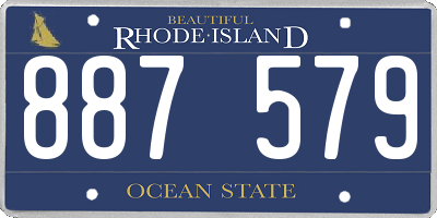 RI license plate 887579