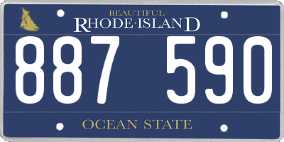 RI license plate 887590