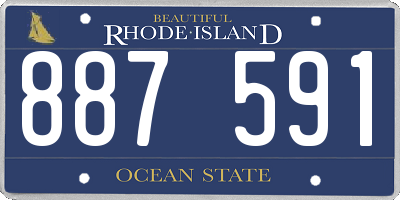 RI license plate 887591