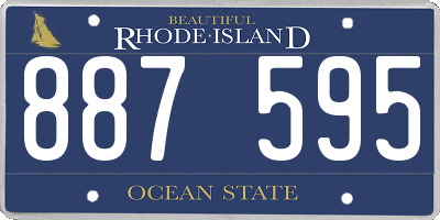 RI license plate 887595