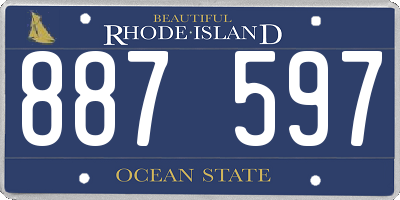 RI license plate 887597