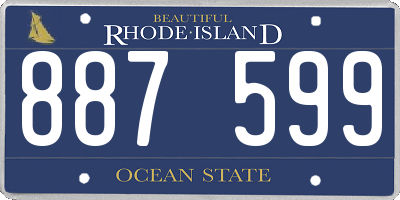 RI license plate 887599