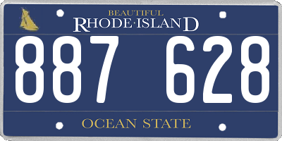 RI license plate 887628