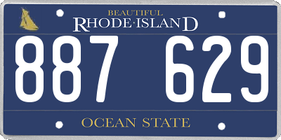 RI license plate 887629
