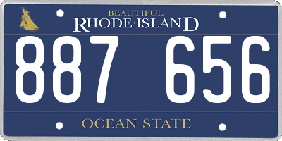 RI license plate 887656