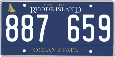 RI license plate 887659