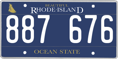 RI license plate 887676