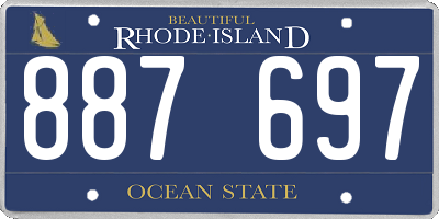 RI license plate 887697