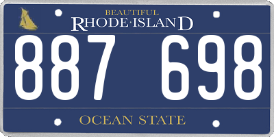 RI license plate 887698