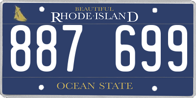 RI license plate 887699