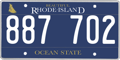 RI license plate 887702