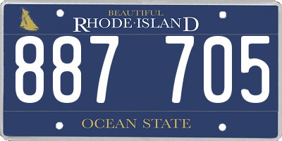 RI license plate 887705