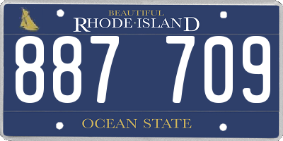 RI license plate 887709