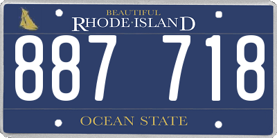 RI license plate 887718