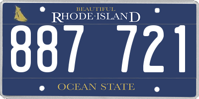 RI license plate 887721