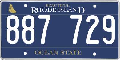 RI license plate 887729