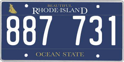 RI license plate 887731