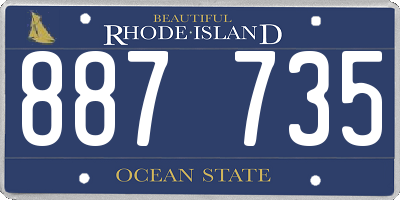 RI license plate 887735
