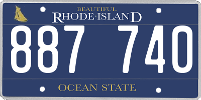 RI license plate 887740