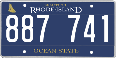 RI license plate 887741
