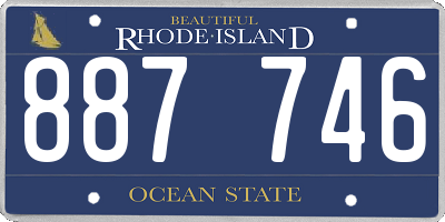 RI license plate 887746