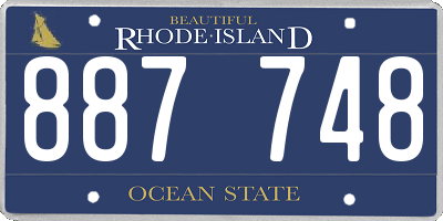 RI license plate 887748