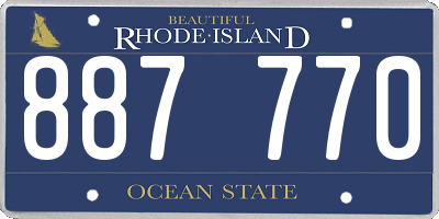 RI license plate 887770