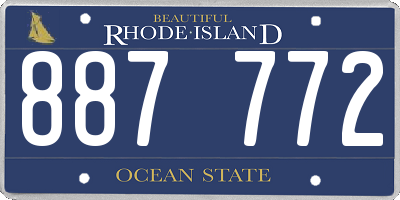 RI license plate 887772