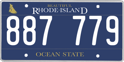 RI license plate 887779