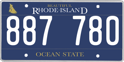 RI license plate 887780