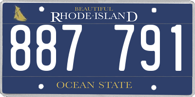 RI license plate 887791
