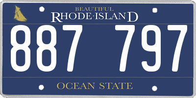 RI license plate 887797