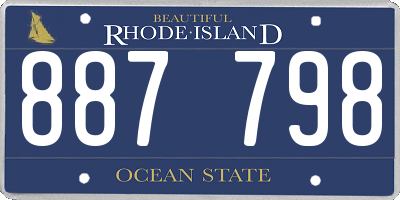 RI license plate 887798