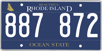 RI license plate 887872