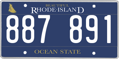 RI license plate 887891