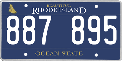 RI license plate 887895