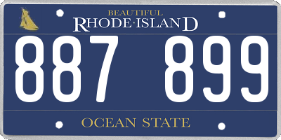 RI license plate 887899