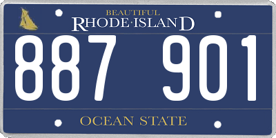 RI license plate 887901