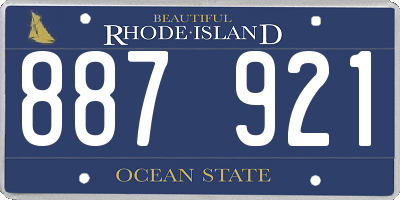 RI license plate 887921