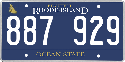 RI license plate 887929