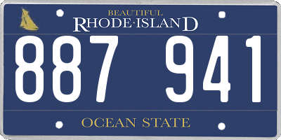RI license plate 887941