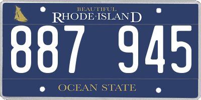 RI license plate 887945