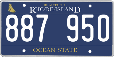 RI license plate 887950