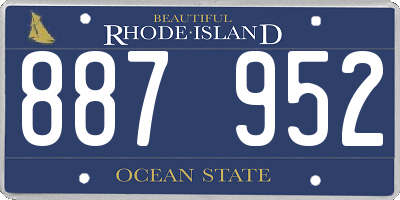 RI license plate 887952